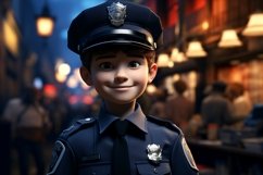3D Character Boy Police_Officer with relevant environment Product Image 1