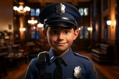 3D Character Boy Police_Officer with relevant environment Product Image 1