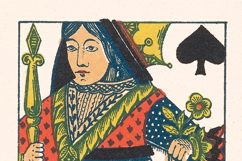 1800s Playing Cards Court/Face Cards Whitened Product Image 5