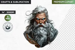 Slavic God clipart PNG, Eastern European mythology clipart Product Image 1