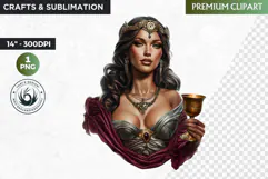 Slavic Goddess clipart PNG, Eastern European mythology Product Image 1