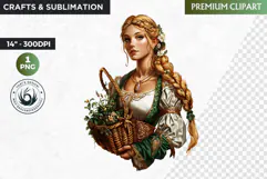 Slavic Goddess clipart PNG, Eastern European mythology Product Image 1