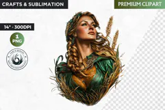 Slavic Goddess clipart PNG, Eastern European mythology Product Image 1