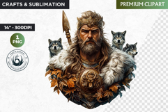 Slavic God clipart PNG, Eastern European mythology clipart Product Image 1