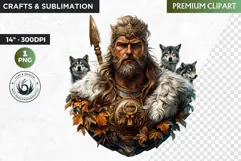 Slavic God clipart PNG, Eastern European mythology clipart Product Image 1