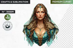 Slavic Goddess clipart PNG, Eastern European mythology Product Image 1
