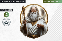 Slavic God clipart PNG, Eastern European mythology clipart Product Image 1