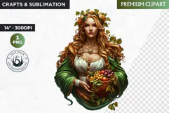 Slavic Goddess clipart PNG, Eastern European mythology Product Image 1