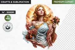 Slavic Goddess clipart PNG, Eastern European mythology Product Image 1
