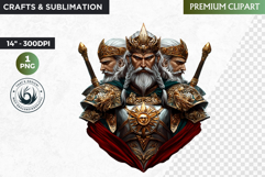 Slavic God clipart PNG, Eastern European mythology clipart Product Image 1