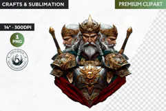 Slavic God clipart PNG, Eastern European mythology clipart Product Image 1