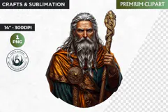 Slavic God clipart PNG, Eastern European mythology clipart Product Image 1