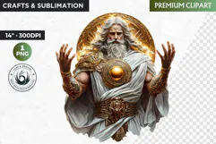 Slavic Sun God clipart PNG, Eastern European mythology Product Image 1