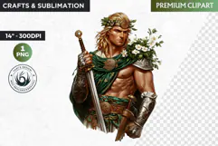 Slavic God clipart PNG, Eastern European mythology clipart Product Image 1