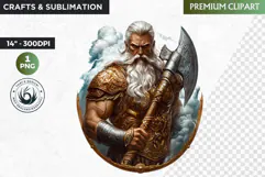 Slavic God clipart PNG, Eastern European mythology clipart Product Image 1
