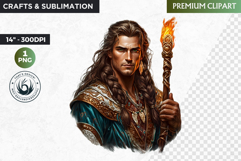 Slavic God clipart PNG, Eastern European mythology clipart Product Image 1