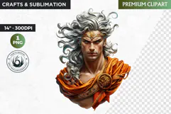 Slavic God clipart PNG, Eastern European mythology clipart Product Image 1