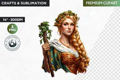 Slavic Goddess clipart PNG, Eastern European mythology Product Image 1