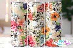 Flower Collage 20 oz Skinny Tumbler Wrap Product Image 1