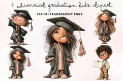 Whimsical Graduation Kids Clipart PNG Product Image 1