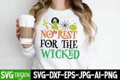 No Rest For The Wicked SVG Cut File,Halloween SVG Design Product Image 2
