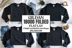 Gildan 18000 Sand Folded Flat Lay Mockups Product Image 1