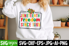 Juneteenth Freedom Since 1865 SVG Design,Black History SVG Product Image 3