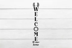Welcome Porch Sign SVG, Front Porch Sign SVG, Vertical Sign Product Image 2