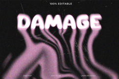 Stylish, editable graphic with the word &quot;Damage&quot; in a unique Product Image 1