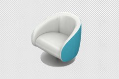 Isometric Arm Chair 3D isolated render Product Image 1