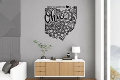 Ohio Mandala SVG File - Home is Where the Heart Is SVG Product Image 5
