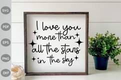 I Love You More Than All The Stars In The Sky SVG Design Product Image 2