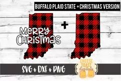 Indiana - Buffalo Plaid State - SVG PNG DXF Cut Files Product Image 2