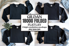 Gildan 18000 Sand Folded Flat Lay Mockups Product Image 1