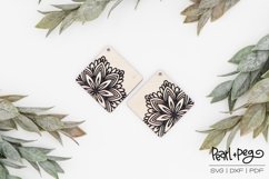 Modern Mandala Diamond Laser Engraved Earring File Product Image 1