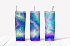 Blue Pink Abstract Sublimation Skinny Tumbler Wrap 20 Oz Product Image 2