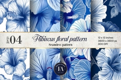 Abstract floral hibiscus pattern | Hibiscus floral pattern Product Image 1