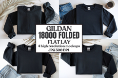 Gildan 18000 Sand Folded Flat Lay Mockups Product Image 1