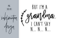 Sublimation Art - Funny grandma quote with watercolor flower Product Image 4