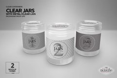 Clear Jars with Metal /Clear Lids Mockup Product Image 8