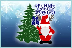 He Gnomes If Youve Been Bad Or Good Quote Santa Gnome SVG Product Image 3