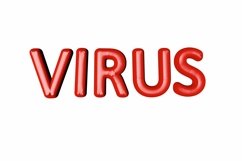 Word &quot;Virus&quot; in 3d style. Design element for poster Product Image 1