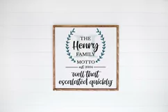 Monogram Family Sign - Family Motto Product Image 1