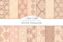 28 Nude Damask Patterns - Wedding Seamless Digital Papers Bundle Product Image 1