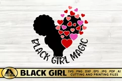 Black Girl Valentine SVG Black Girl Magic SVG Cut Files Product Image 5