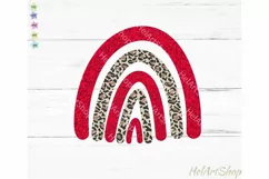 Valentine Rainbow PNG, Valentines day png Product Image 1