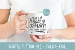 Just A Good Mom With A Hood Playlist - SVG Cut File Product Image 2