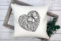 Floral Heart SVG | Butterfly SVG | Flower SVG Product Image 3