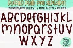 Buffalo Plaid PNG Alphabet | 26 PNGs For Sublimation Product Image 1