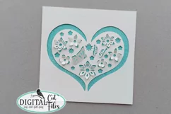 3D Pop up Heart card Valentine Birthday Thank you card svg Product Image 5